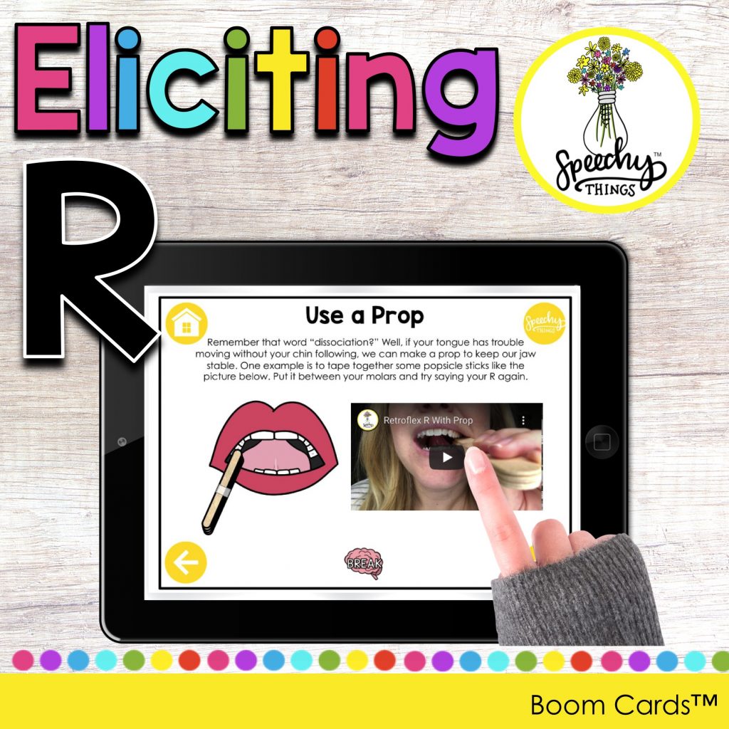 Speech therapy resource product cover for eliciting the r sound