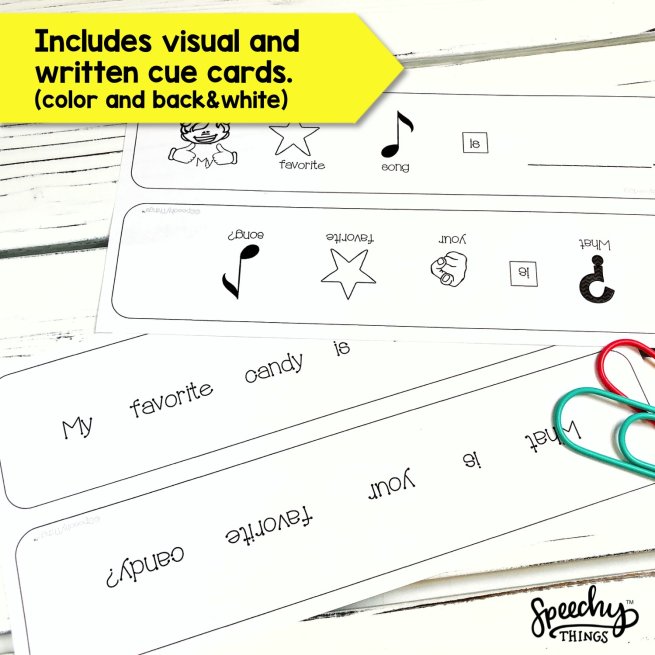 speech therapy special education adapted cards resources