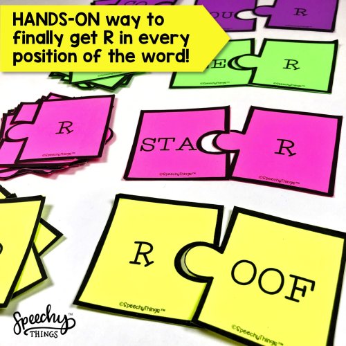 image of initial r and vocalic r puzzle for speech therapy