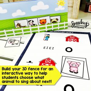 image of speech therapy old macdonald song language activity