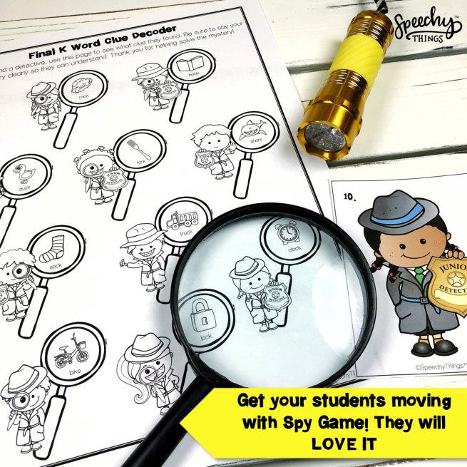 Image of Spy Game speech and language bundle for mixed groups in speech therapy