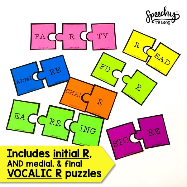 image of initial r and vocalic r puzzle for speech therapy