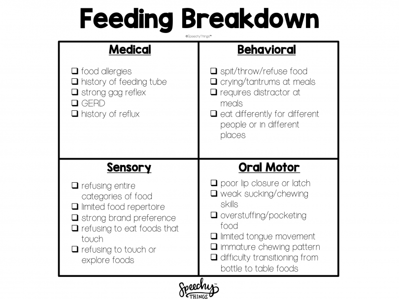 Feeding Therapy Breakdown Parent Handout • Speechy Things