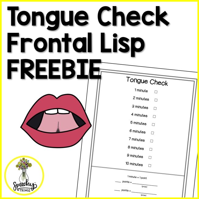 cover for speech therapy frontal lisp articulation freebie
