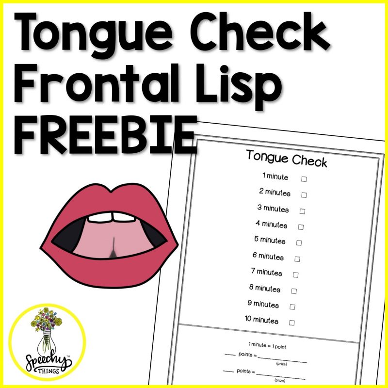 cover for speech therapy frontal lisp articulation freebie