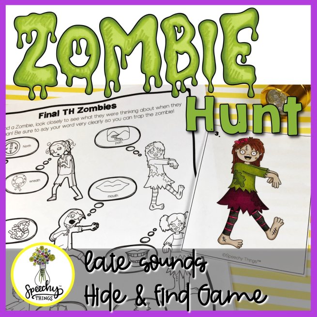 Zombie Hunt speech therapy game for late sounds articulation.