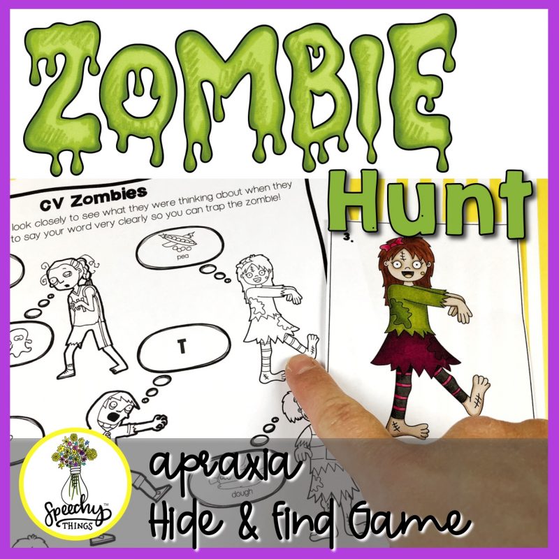 Zombie hunt speech therapy apraxia of speech game.