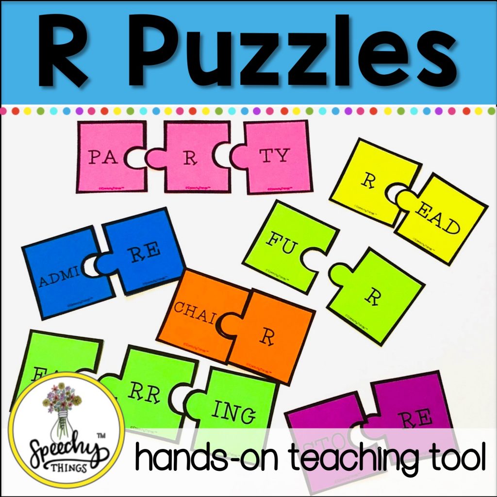 r puzzle activity for speech therapy