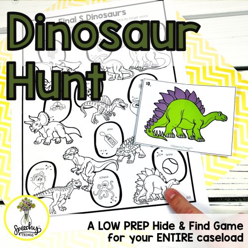 Dinosaur Hunt - speech therapy articulation and language activities for mixed groups