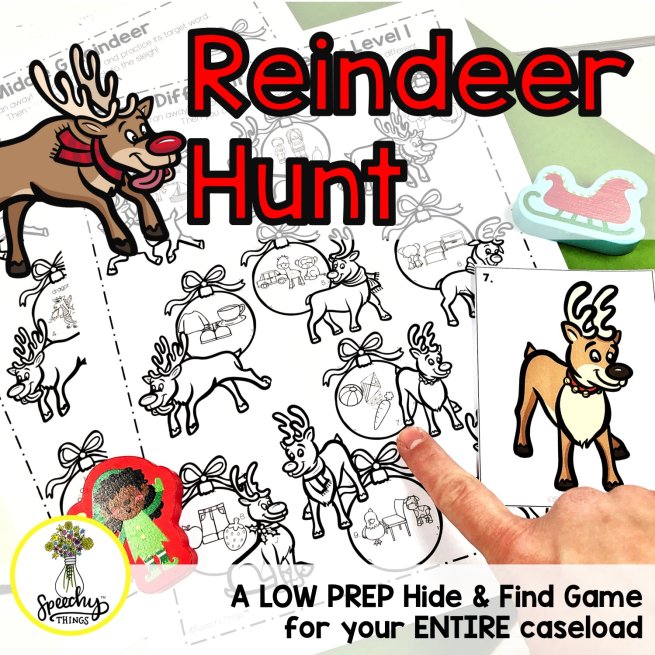 image of Reindeer Hunt speech therapy activities