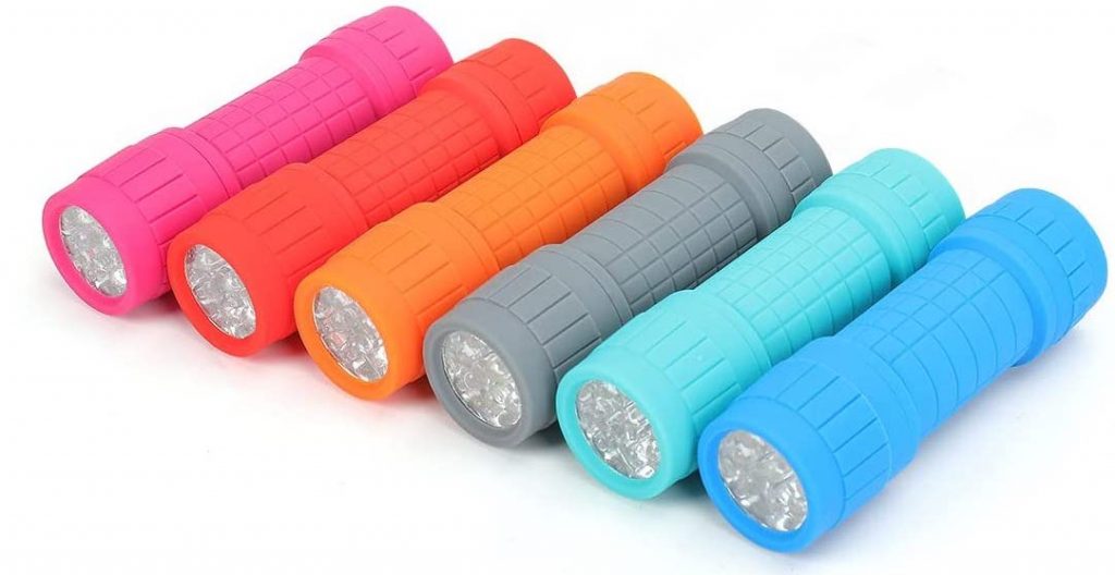 image of colorful flashlights used for speech therapy